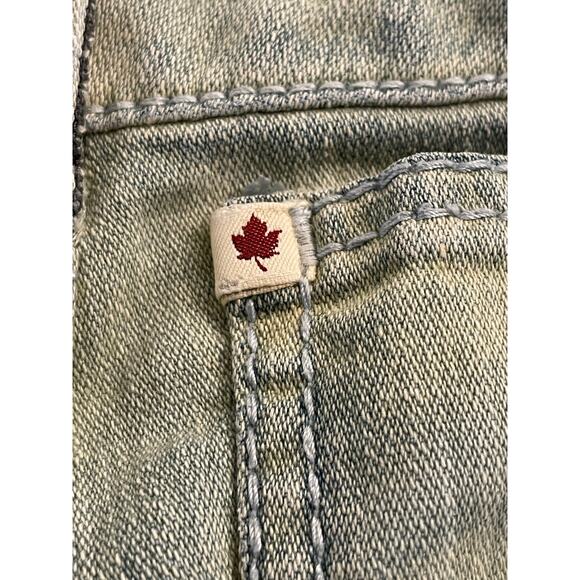 Bootlegger Jeans "Dreyfus" two toned jean denim shorts ladies 31 US 10 - Picture 5 of 10